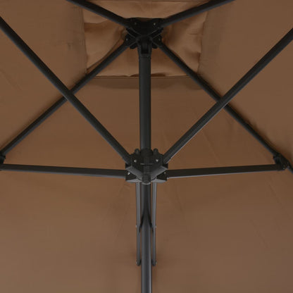 Sonnenschirm mit Stahlmast 300 cm Taupe - Pazzar.ch