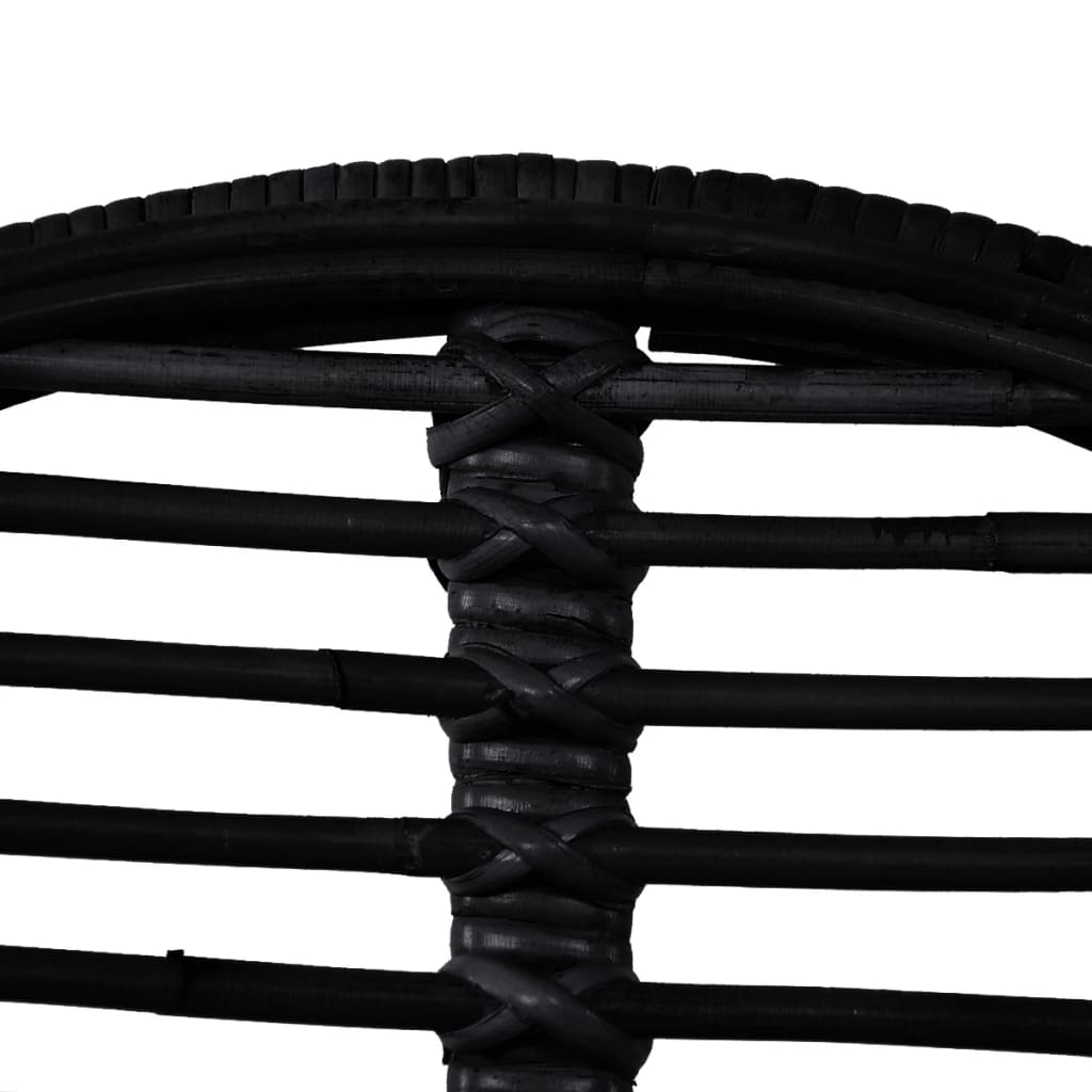 Esszimmerstühle 6 Stk. Schwarz Natur Rattan - Pazzar.ch
