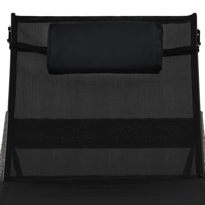 Sonnenliege mit Auflage Poly Rattan Braun - Pazzar.ch