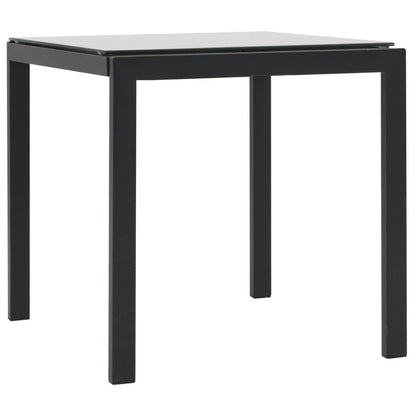 Sonnenliegen 2 Stk. mit Tisch Poly Rattan und Textilene Schwarz - Pazzar.ch