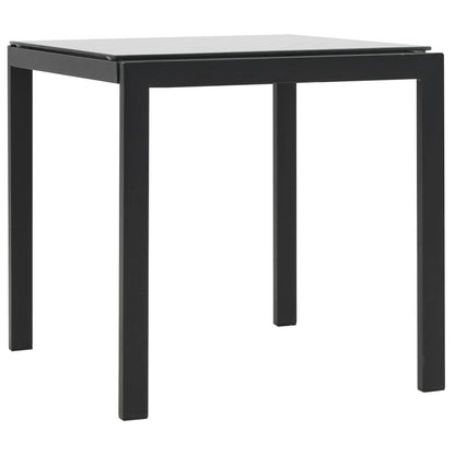 Sonnenliegen 2 Stk. mit Tisch Poly Rattan und Textilene Schwarz - Pazzar.ch