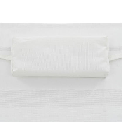 Sonnenliegen 2 Stk. mit Tisch Poly Rattan und Textilene Schwarz - Pazzar.ch