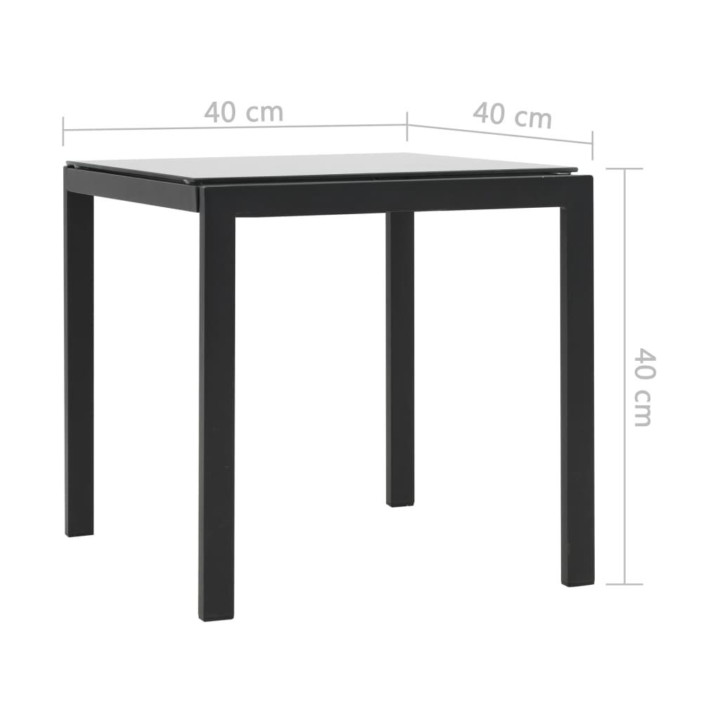 Sonnenliegen 2 Stk. mit Tisch Poly Rattan und Textilene Schwarz - Pazzar.ch