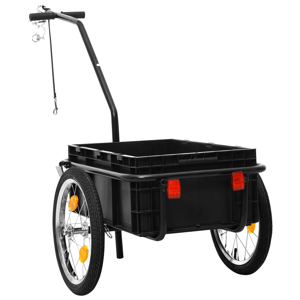 Fahrradanhänger und Handwagen 155x60x83 cm Stahl Schwarz - Pazzar.ch