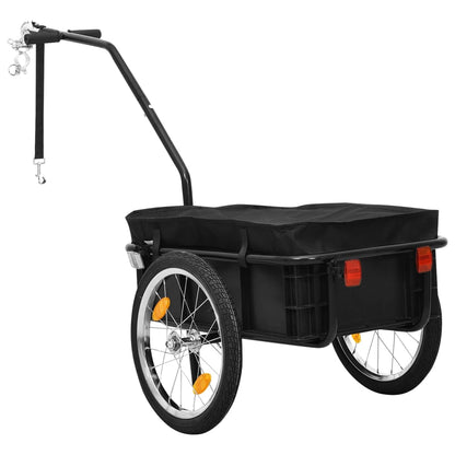 Fahrradanhänger und Handwagen 155x60x83 cm Stahl Schwarz - Pazzar.ch