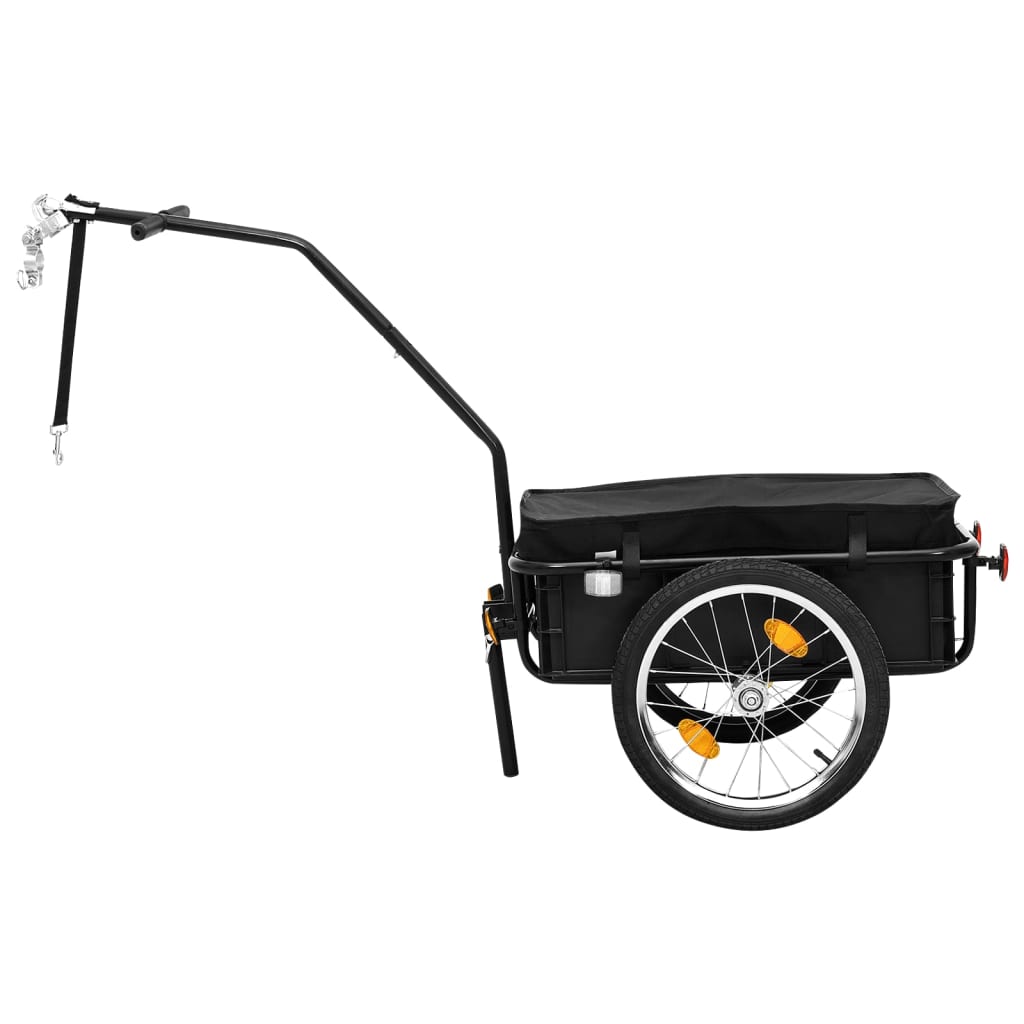 Fahrradanhänger und Handwagen 155x60x83 cm Stahl Schwarz - Pazzar.ch