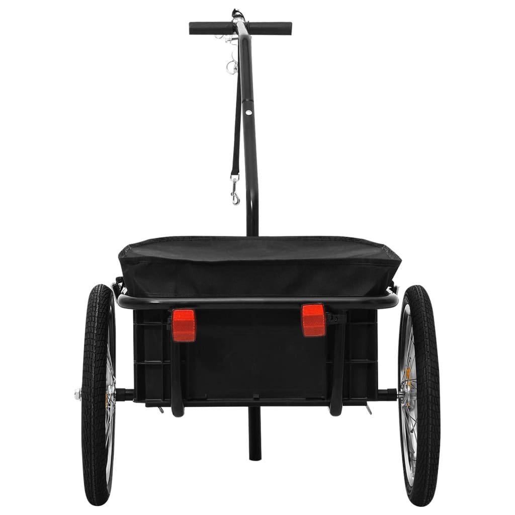 Fahrradanhänger und Handwagen 155x60x83 cm Stahl Schwarz - Pazzar.ch