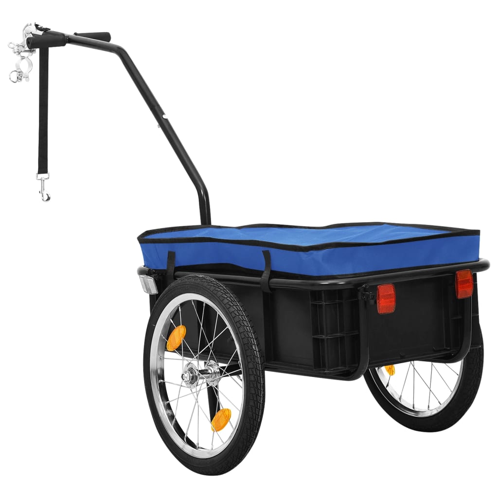 Fahrradanhänger und Handwagen 155x60x83 cm Stahl Blau - Pazzar.ch