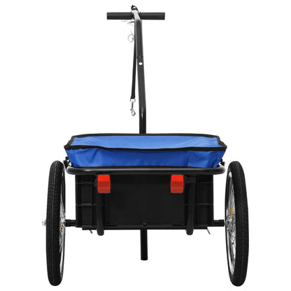 Fahrradanhänger und Handwagen 155x60x83 cm Stahl Blau - Pazzar.ch