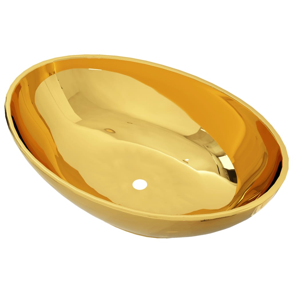 Waschbecken 40 x 33 x 13,5 cm Keramik Golden - Pazzar.ch