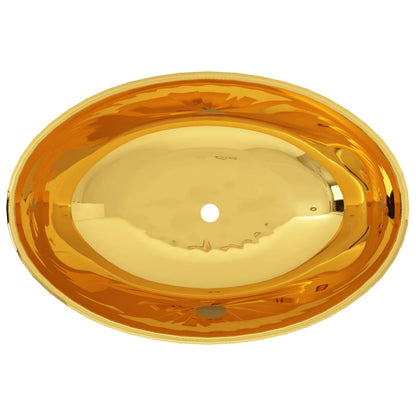Waschbecken 40 x 33 x 13,5 cm Keramik Golden - Pazzar.ch