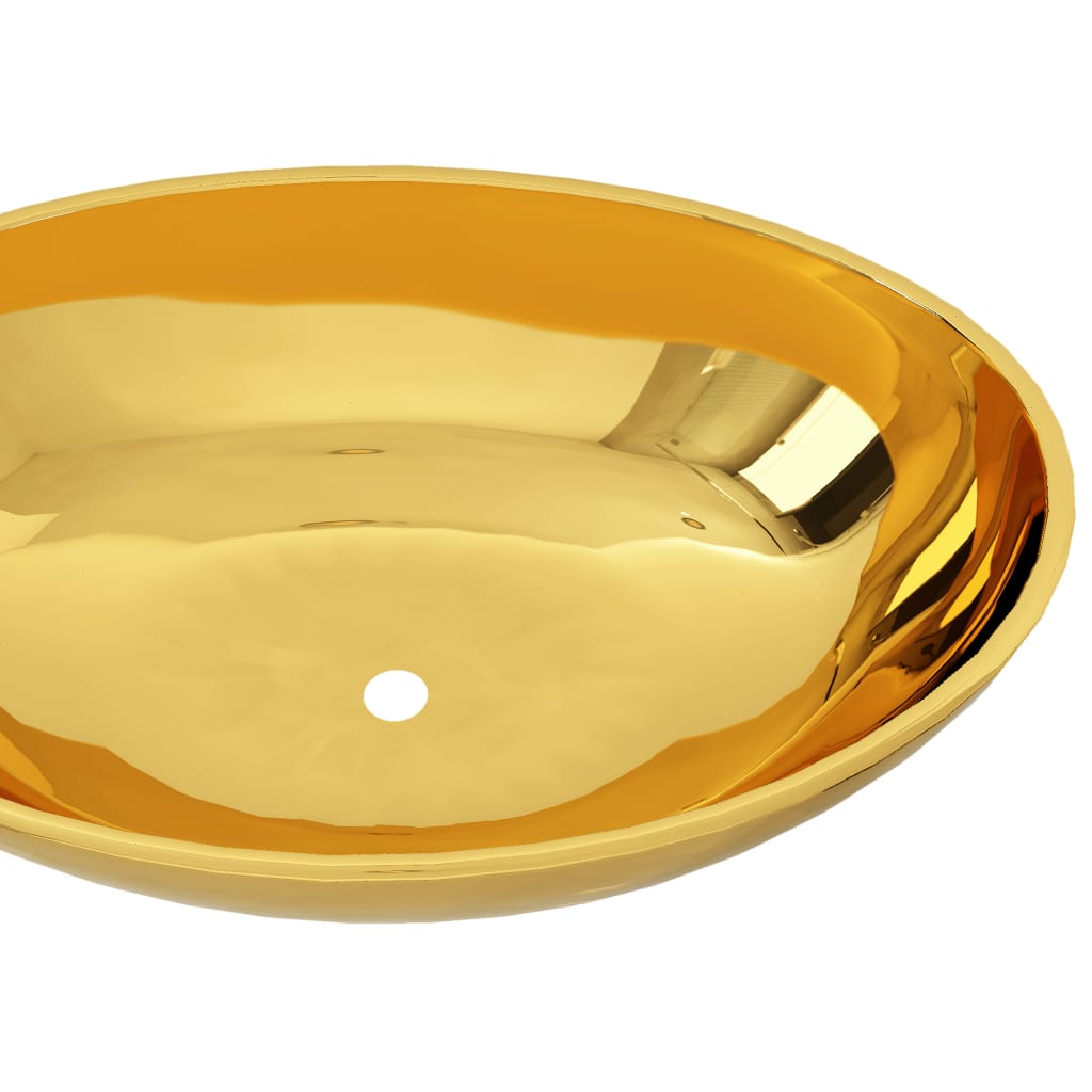 Waschbecken 40 x 33 x 13,5 cm Keramik Golden - Pazzar.ch