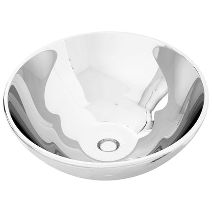 Waschbecken 32,5 x 14 cm Keramik Silbern - Pazzar.ch
