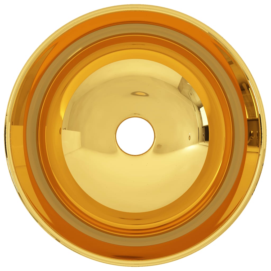 Waschbecken 28 x 10 cm Keramik Golden - Pazzar.ch