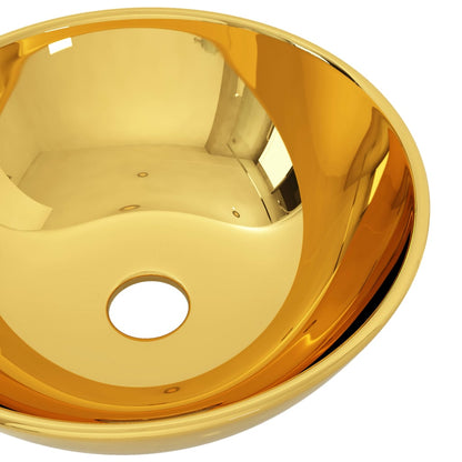 Waschbecken 28 x 10 cm Keramik Golden - Pazzar.ch