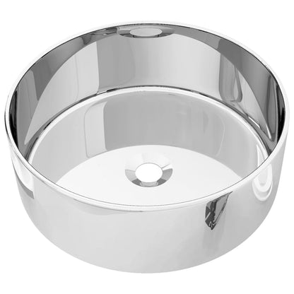 Waschbecken 40 x 15 cm Keramik Silbern - Pazzar.ch