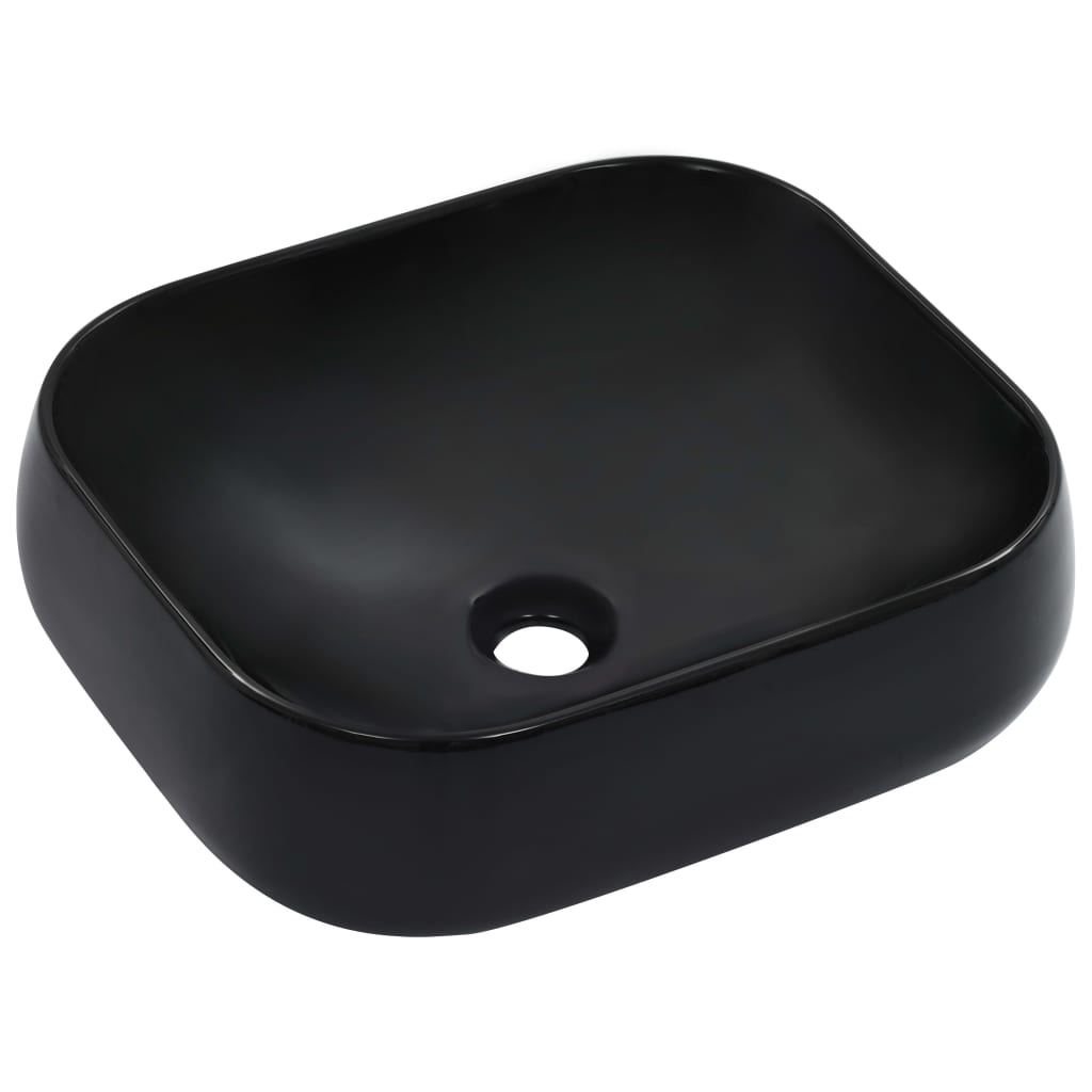 Waschbecken 44,5 x 39,5 x 14,5 cm Keramik Schwarz - Pazzar.ch