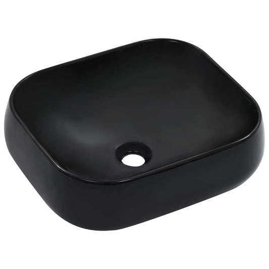 Waschbecken 44,5 x 39,5 x 14,5 cm Keramik Schwarz - Pazzar.ch