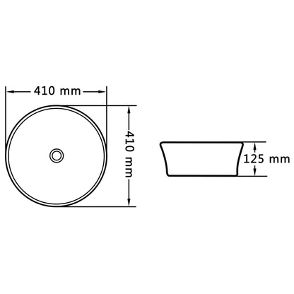 Waschbecken 41 x 12,5 cm Keramik Weiß - Pazzar.ch