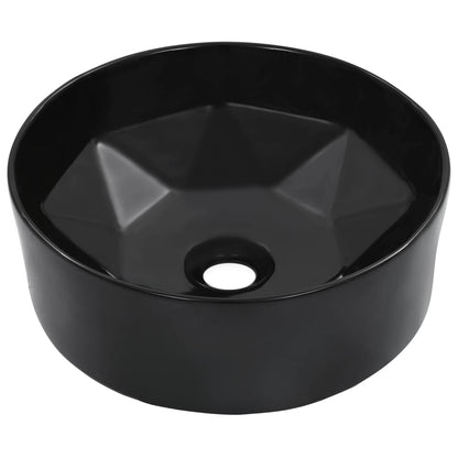 Waschbecken 36 x 14 cm Keramik Schwarz - Pazzar.ch
