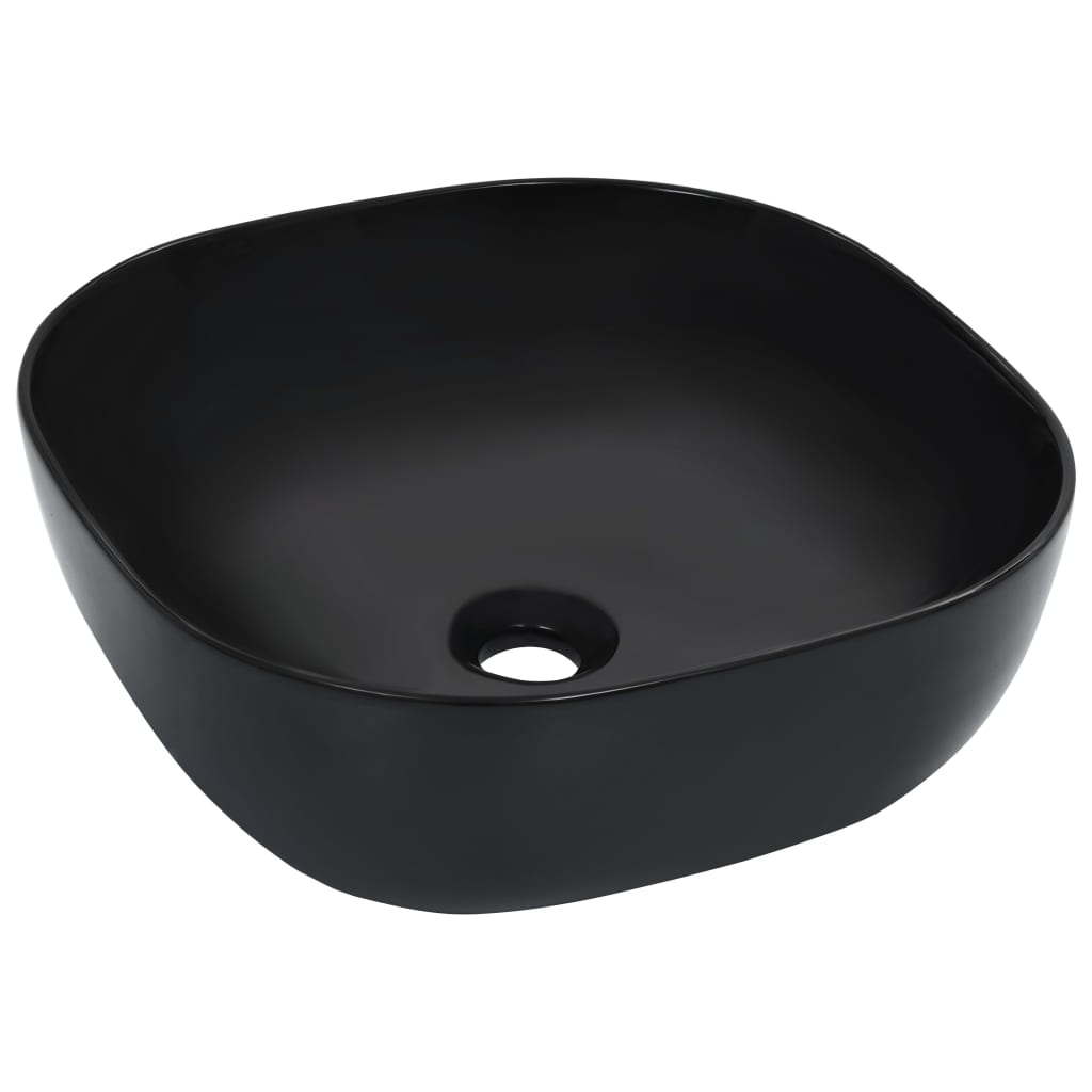 Waschbecken 42,5 x 42,5 x 14,5 cm Keramik Schwarz - Pazzar.ch