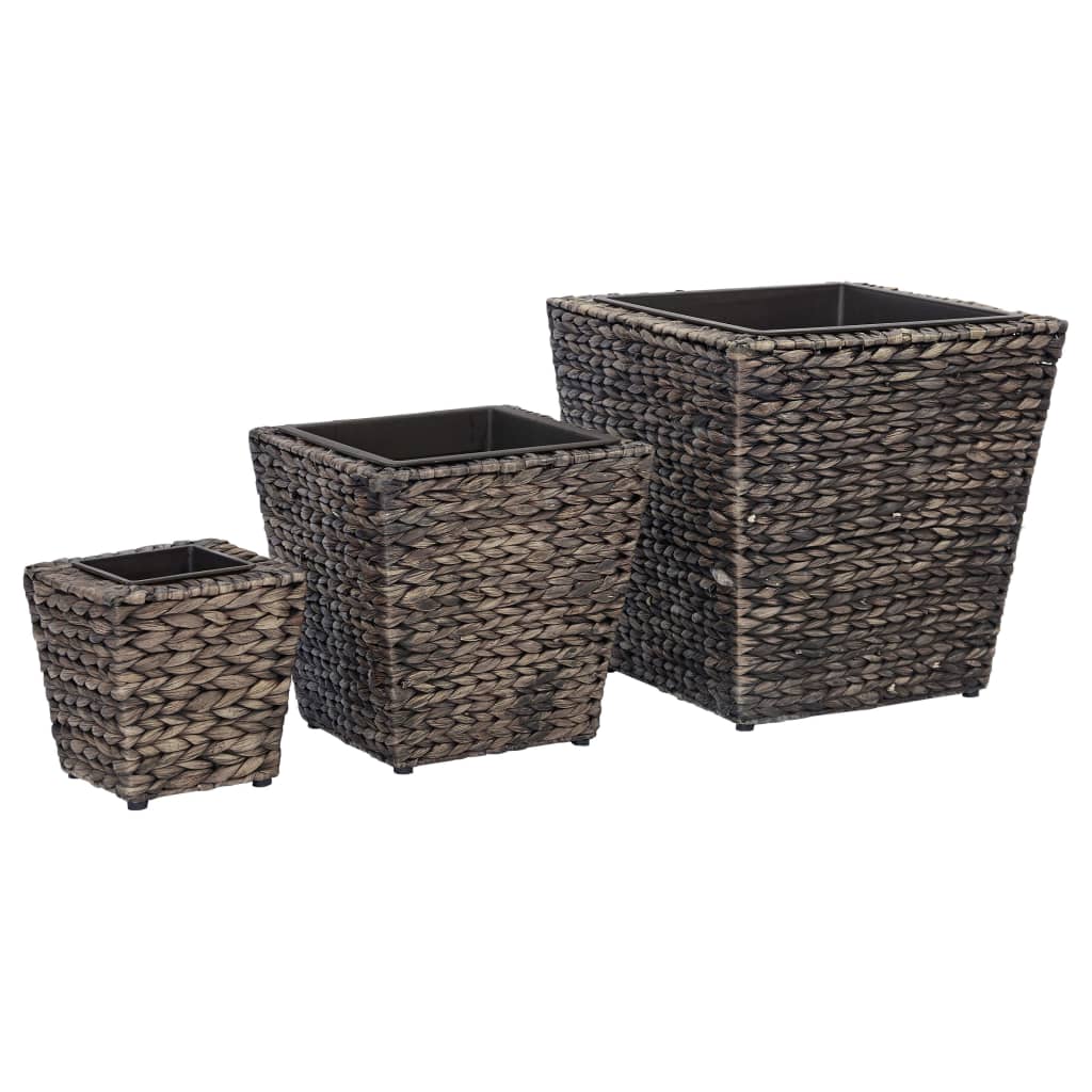 Garten-Hochbeete 3-tlg. Wasserhyazinthe Braun - Pazzar.ch