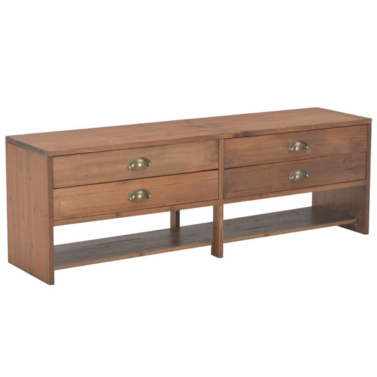 TV-Schrank mit 4 Schubladen 120x30x40 cm Massivholz Tanne - Pazzar.ch