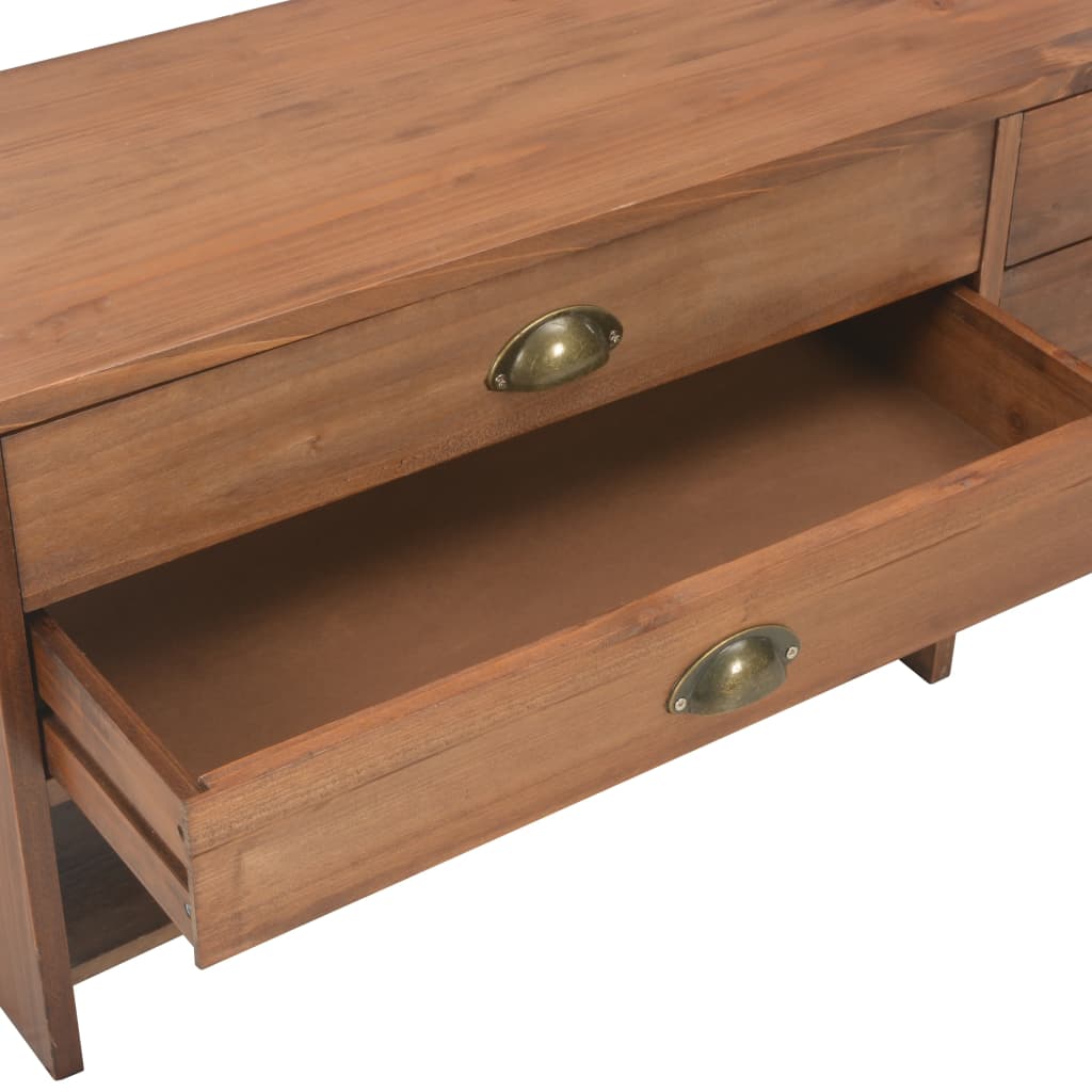 TV-Schrank mit 4 Schubladen 120x30x40 cm Massivholz Tanne - Pazzar.ch