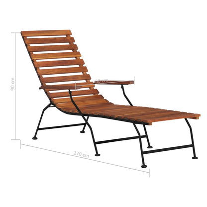 Outdoor Liegestuhl Akazienholz Massiv - Pazzar.ch