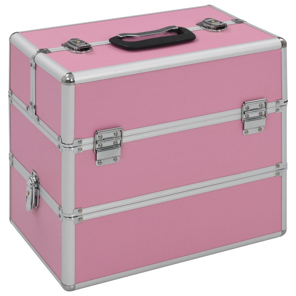 Kosmetikkoffer 37x24x35 cm Rosa Aluminium - Pazzar.ch