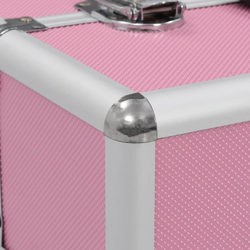 Kosmetikkoffer 37x24x35 cm Rosa Aluminium - Pazzar.ch