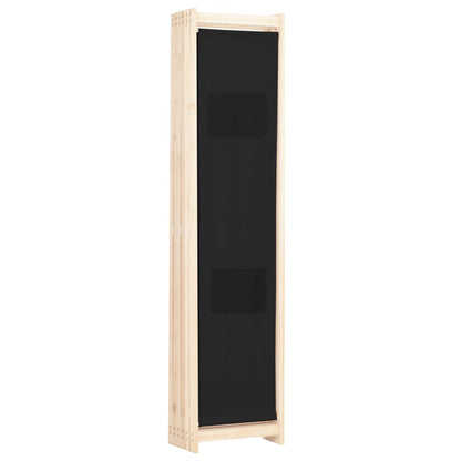 6-teiliger Raumteiler Schwarz 240 x 170 x 4 cm Stoff - Pazzar.ch