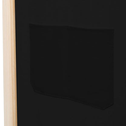 6-teiliger Raumteiler Schwarz 240 x 170 x 4 cm Stoff - Pazzar.ch