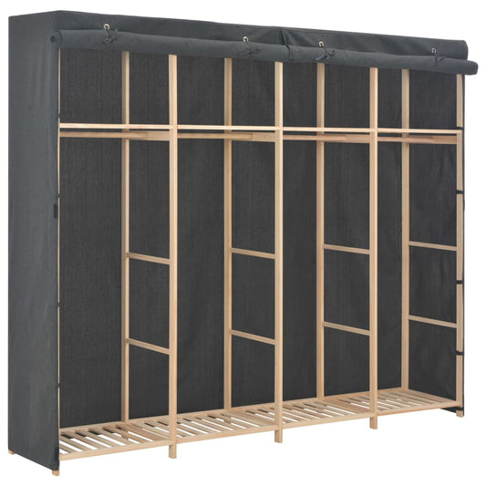 Kleiderschrank Grau 200 x 40 x 170 cm Stoff - Pazzar.ch