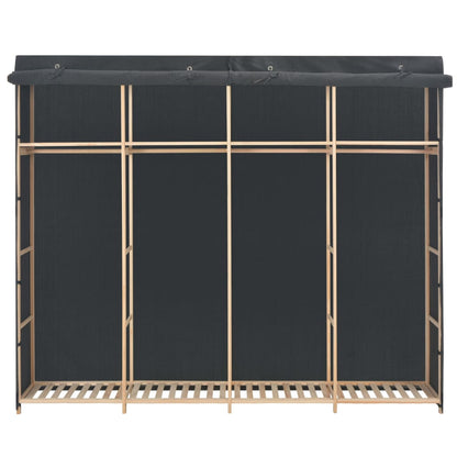 Kleiderschrank Grau 200 x 40 x 170 cm Stoff - Pazzar.ch
