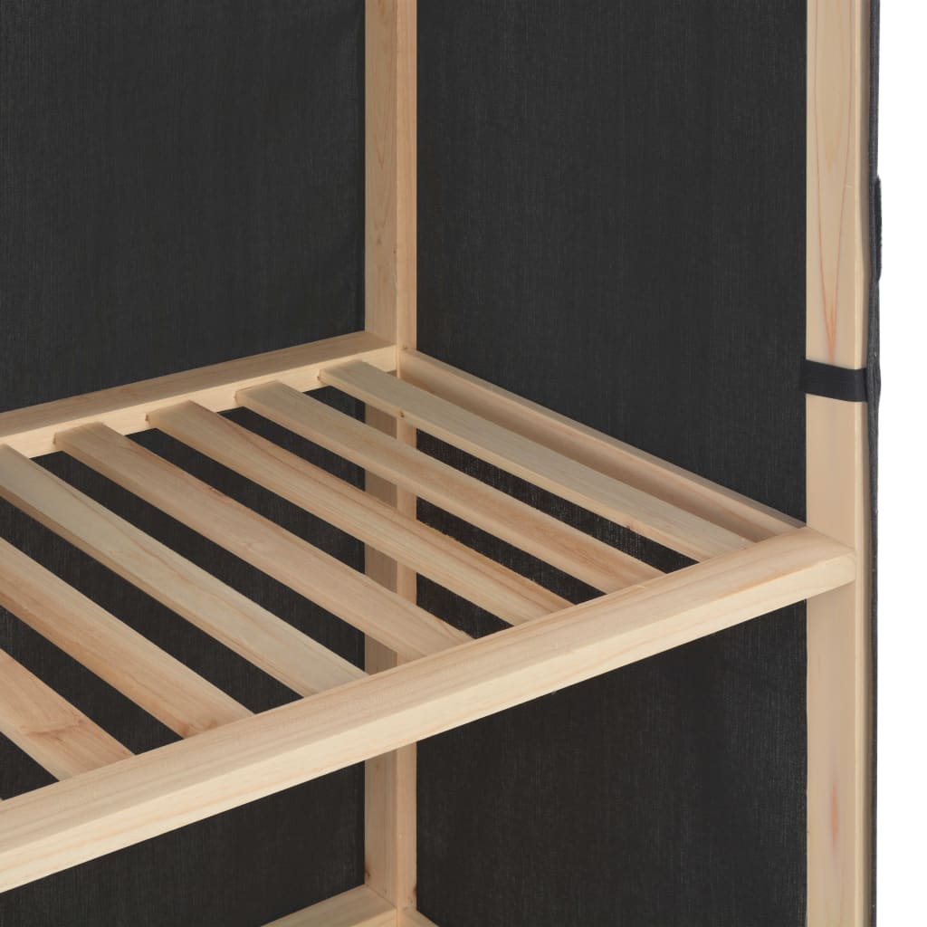 Kleiderschrank Grau 200 x 40 x 170 cm Stoff - Pazzar.ch