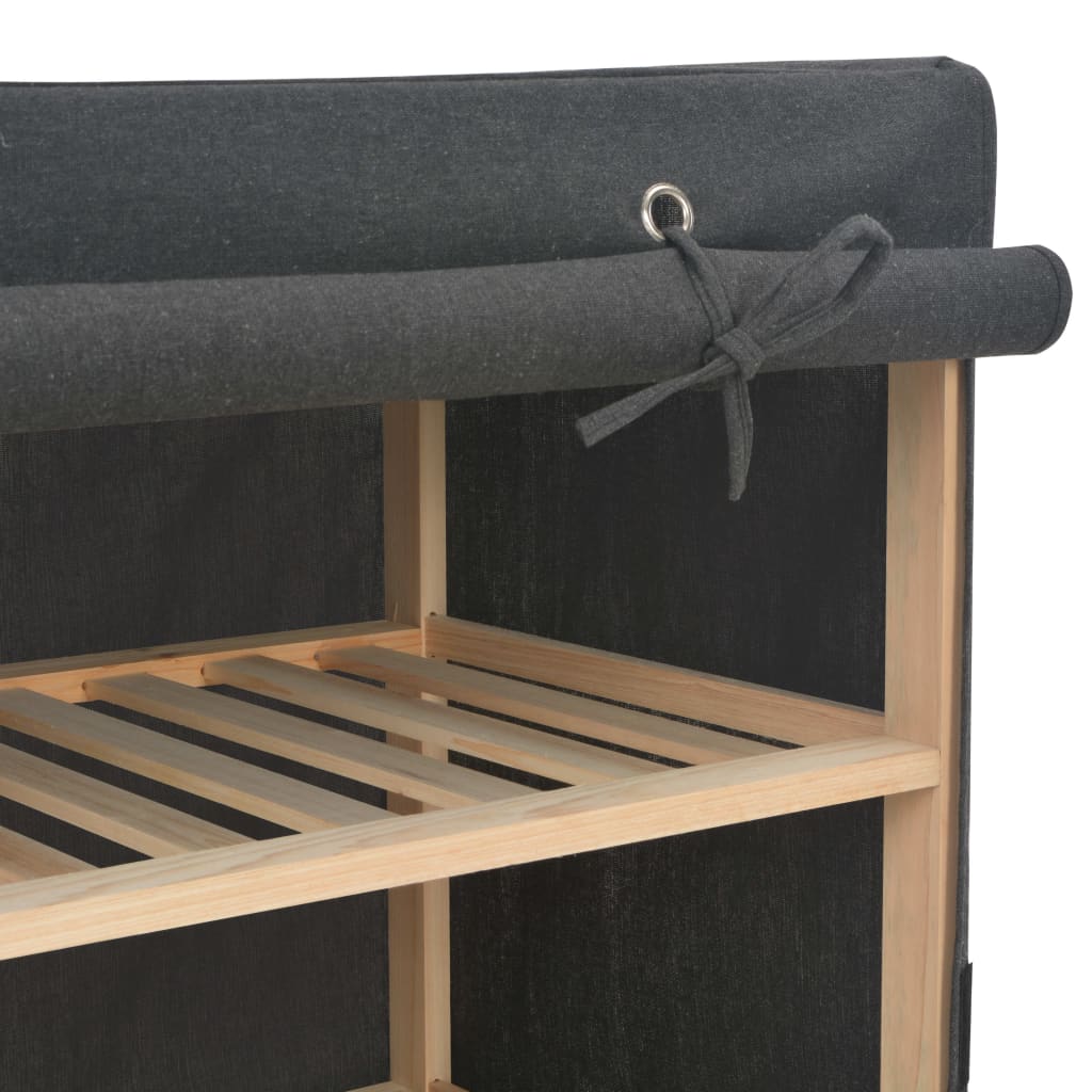 Kleiderschrank Grau 200 x 40 x 170 cm Stoff - Pazzar.ch