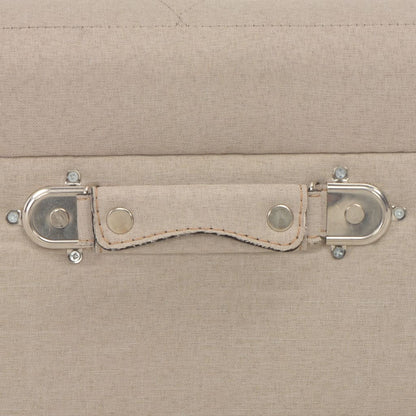 Hocker mit Stauraum 40 cm Beige Stoff - Pazzar.ch