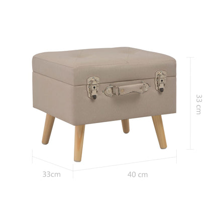 Hocker mit Stauraum 40 cm Beige Stoff - Pazzar.ch