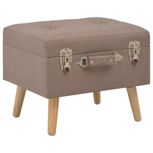 Hocker mit Stauraum 40 cm Braun Stoff - Pazzar.ch