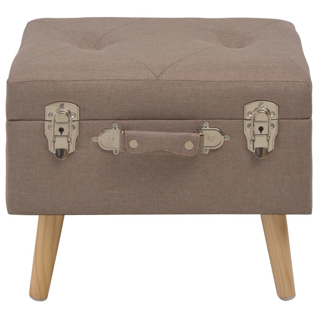 Hocker mit Stauraum 40 cm Braun Stoff - Pazzar.ch
