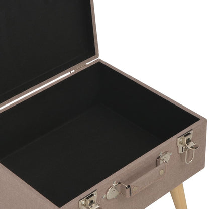 Hocker mit Stauraum 40 cm Braun Stoff - Pazzar.ch