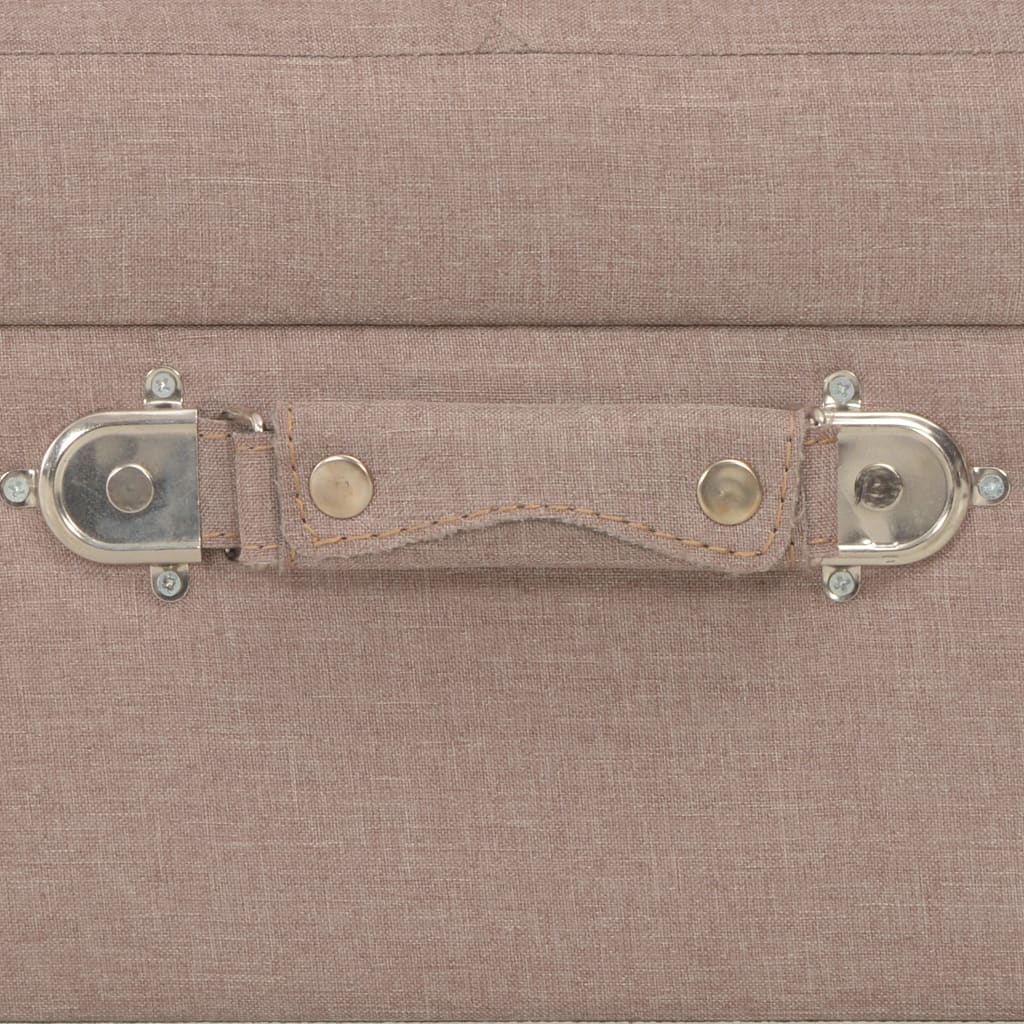 Hocker mit Stauraum 40 cm Braun Stoff - Pazzar.ch