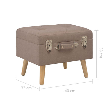 Hocker mit Stauraum 40 cm Braun Stoff - Pazzar.ch