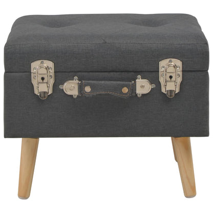 Hocker mit Stauraum 40 cm Dunkelgrau Stoff - Pazzar.ch