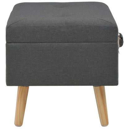 Hocker mit Stauraum 40 cm Dunkelgrau Stoff - Pazzar.ch
