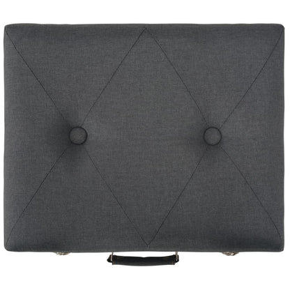 Hocker mit Stauraum 40 cm Dunkelgrau Stoff - Pazzar.ch