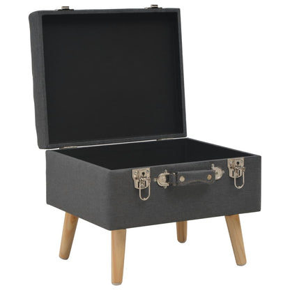 Hocker mit Stauraum 40 cm Dunkelgrau Stoff - Pazzar.ch