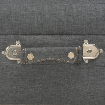 Hocker mit Stauraum 40 cm Dunkelgrau Stoff - Pazzar.ch