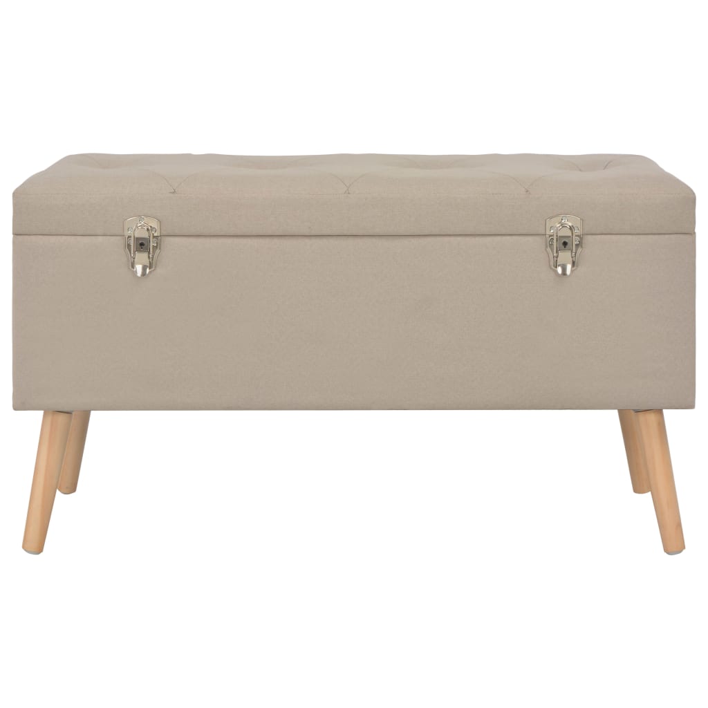 Hocker mit Stauraum 3 Stk. Beige Stoff - Pazzar.ch